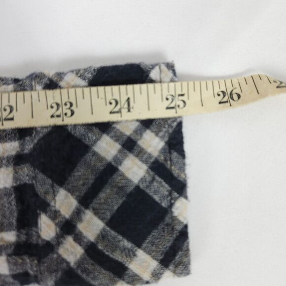 FREE PEOPLE Womens Small Plaid Flannel Catch Up with Me Cotton Button Down Shirt - Picture 6 of 7